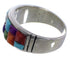 Multicolor Inlay Southwest Sterling Silver Ring Size 8-1/2 EX50670